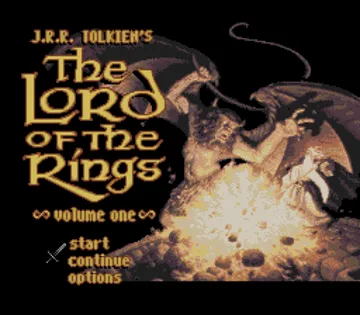 J.R.R. Tolkien's The Lord of the Rings - Volume One (Europe) screen shot title